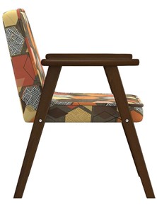 Кресло в гостиную  Ретро ткань геометрия коричневый, каркас орех в Вологде - предосмотр 3