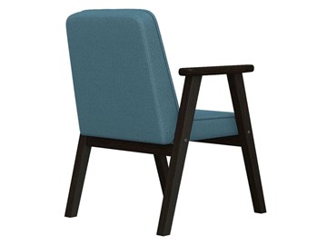 Мягкое кресло Ретро ткань голубой, каркас венге в Вологде - предосмотр 2