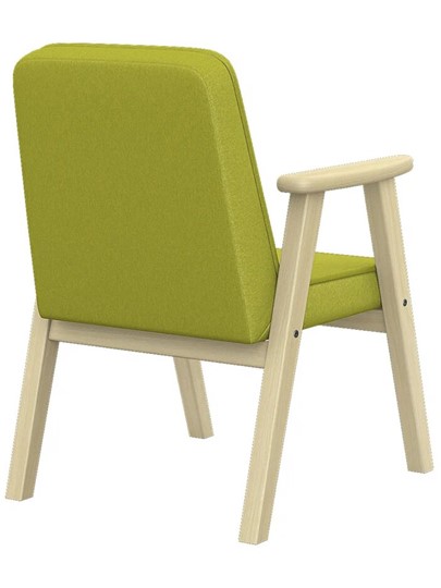 Кресло в гостиную  Ретро ткань лайм, каркас лак в Вологде - изображение 2