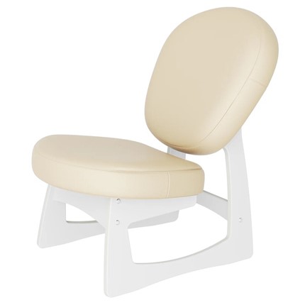 Кресло мягкое Смарт G Силуэт, экокожа Ева 2, каркас молочный дуб в Вологде - изображение