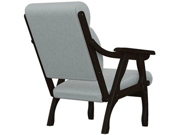 Мягкое кресло Вега 10 ткань серый, каркас венге в Вологде - предосмотр 2
