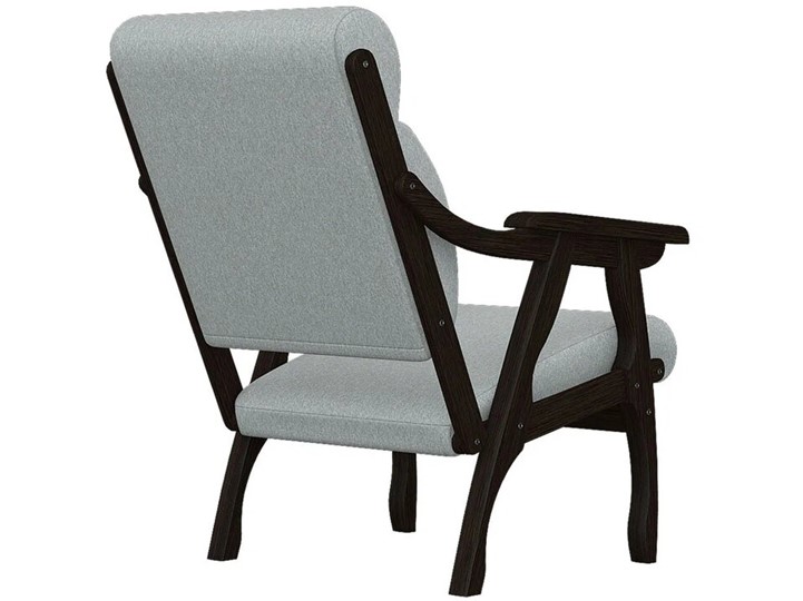Мягкое кресло Вега 10 ткань серый, каркас венге в Вологде - изображение 2