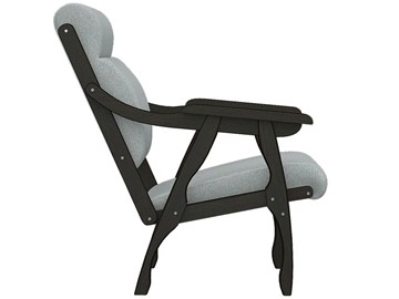 Мягкое кресло Вега 10 ткань серый, каркас венге в Вологде - предосмотр 3