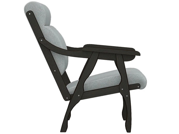 Мягкое кресло Вега 10 ткань серый, каркас венге в Вологде - изображение 3