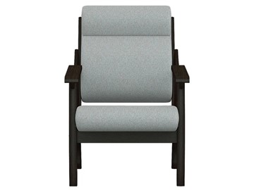Мягкое кресло Вега 10 ткань серый, каркас венге в Вологде - предосмотр 4