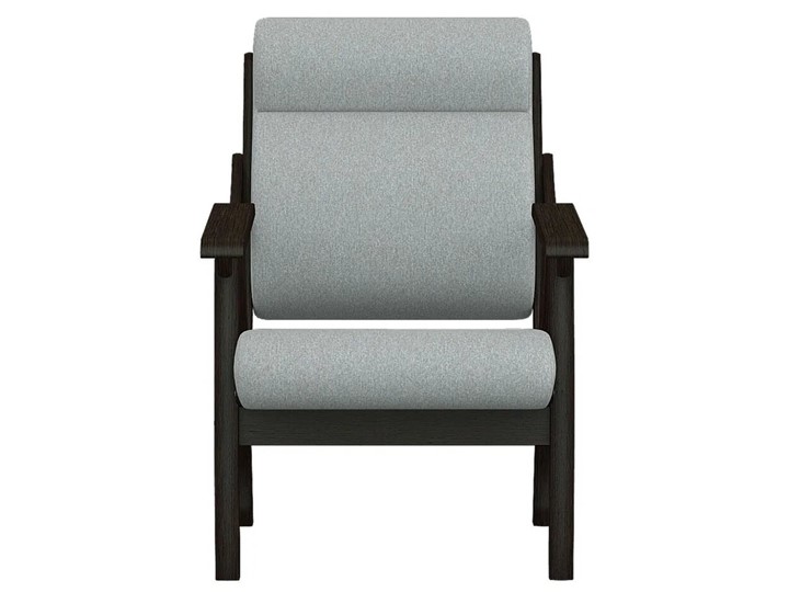 Мягкое кресло Вега 10 ткань серый, каркас венге в Вологде - изображение 4