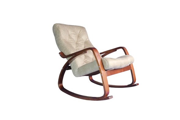 Кресло-качалка Гранд, замша крем в Вологде - изображение
