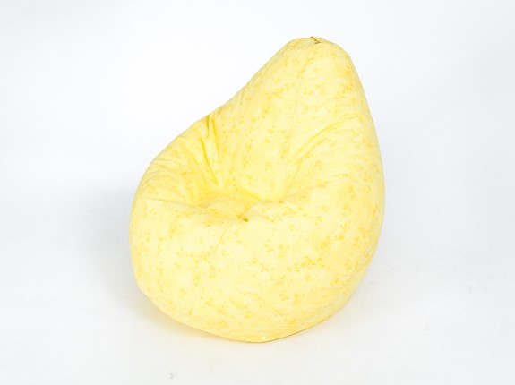Кресло-мешок Груша малое, жаккард, желтый в Вологде - изображение