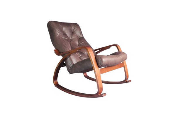 Кресло-качалка Гранд, замша шоколад в Вологде - изображение