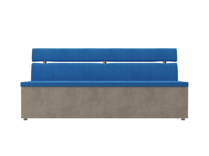 Кухонный прямой диван Классик, Голубой/Бежевый (велюр) в Вологде - изображение 3