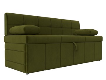 Прямой кухонный диван Лео, Зеленый (микровельвет) в Вологде - предосмотр
