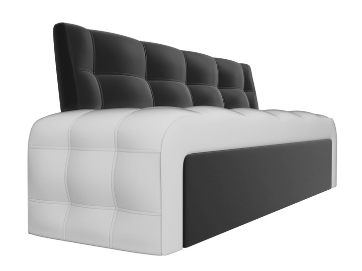 Раскладной кухонный диван Люксор, Белый/Черный (экокожа) в Вологде - изображение 4