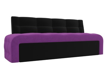 Кухонный диван Люксор, Фиолетовый/Черный (микровельвет) в Вологде