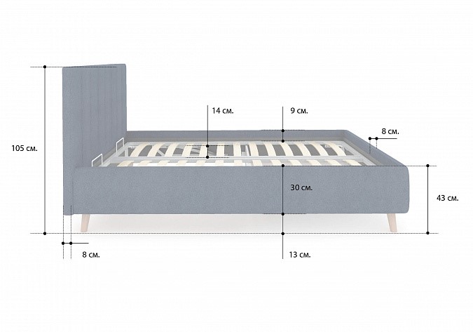 Спальная кровать Alma 200х190 с основанием в Вологде - изображение 3