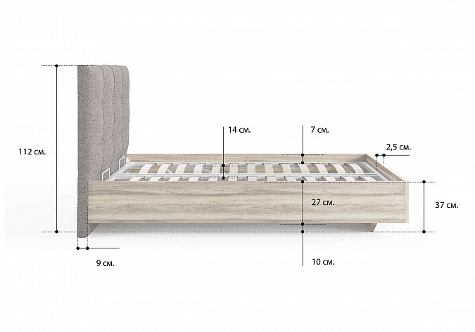 Кровать с механизмом двуспальная Victoria (ясмунд) 160х200 в Вологде - изображение 1