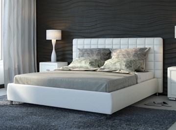 Кровать спальная Corso-3 180x200, Экокожа (Белый) в Вологде