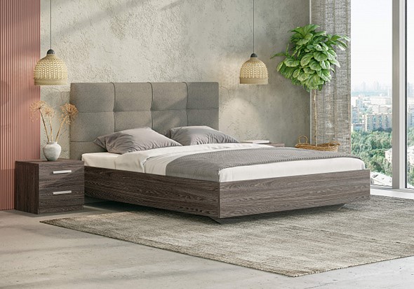 Двуспальная кровать Victoria (ясень анкор) 160х200 с основанием в Вологде - изображение