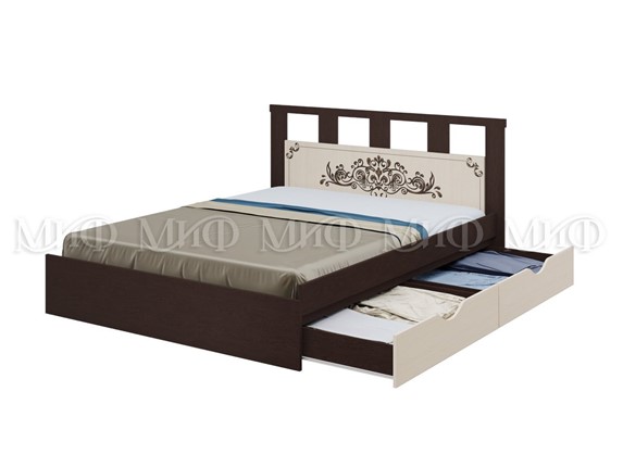 Двуспальная кровать Жасмин 1600 с ящиками в Вологде - изображение