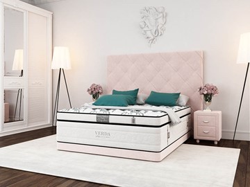 Кровать двуспальная Style Compact/Basement 180х200, Флок (Велсофт Винтажный розовый) в Вологде