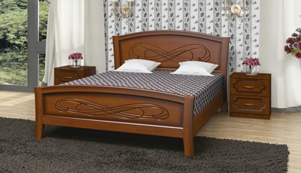 Односпальная кровать Карина-16 (Орех) 90х200 в Вологде - изображение