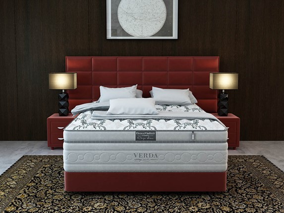 Кровать спальная Chocolate/Podium M 160х200, Микровелюр (Manhattan Гранатовый) в Вологде - изображение