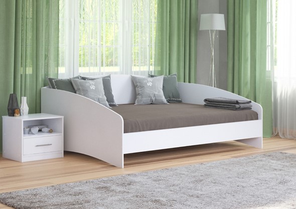 Двуспальная кровать Этюд Софа 160х190, Белый в Вологде - изображение