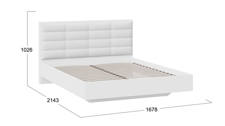 Кровать 2-спальная Агата тип 1 (Белый) в Вологде - изображение 2