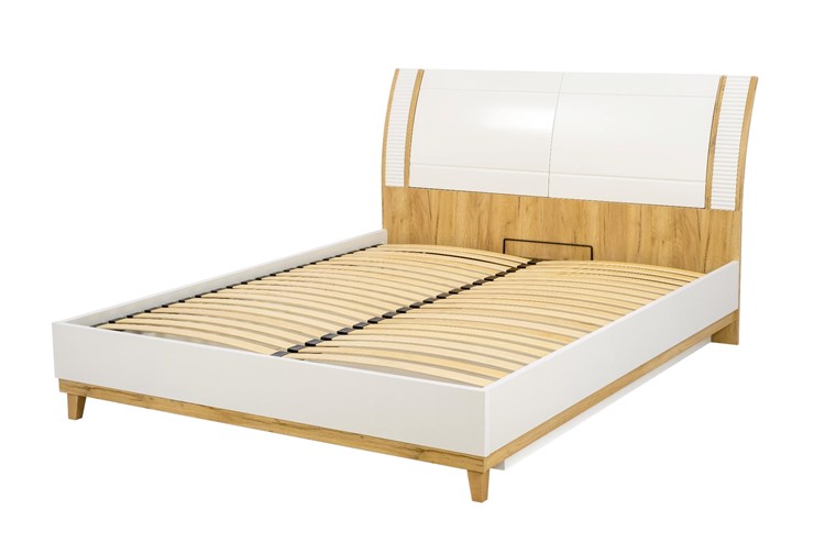 Кровать Бари 1600 с подъёмным механизмом Дуб Золотой/Белый ЛД 698.220 в Вологде - изображение 11