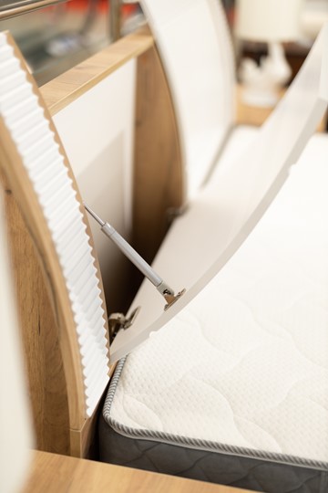 Кровать Бари 1600 с подъёмным механизмом Дуб Золотой/Белый ЛД 698.220 в Вологде - изображение 14
