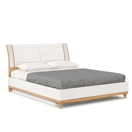 Кровать Бари 1600 с подъёмным механизмом Дуб Золотой/Белый ЛД 698.220 в Вологде - изображение