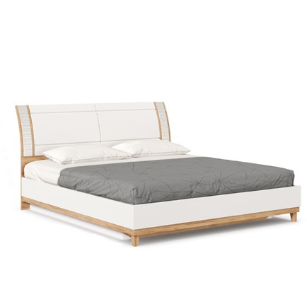 Кровать спальная Бари 1800 с подъёмным механизмом Дуб Золотой/Белый ЛД 698.220 в Вологде - изображение