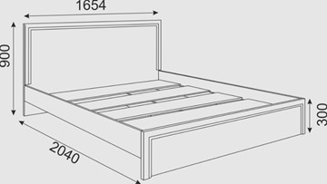 Кровать Беатрис М06 (Орех Гепланкт) в Вологде - предосмотр 1