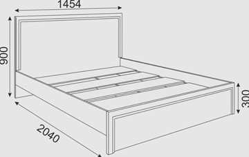 Двуспальная кровать Беатрис М16 (Орех Гепланкт) в Вологде - предосмотр 1