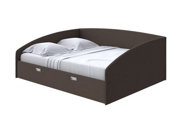 Кровать двуспальная Bono 160х200, Рогожка (Savana Chocolate) в Вологде - изображение
