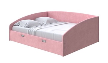 Кровать Bono 160х200, Велюр (Casa Жемчужно-розовый) в Вологде