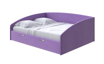 Кровать двуспальная Bono 160х200, Велюр (Forest 741 Светло-фиолетовый) в Вологде