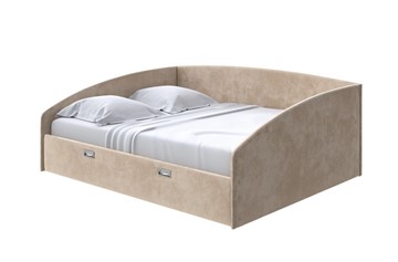 Кровать спальная Bono 160х200, Велюр (Лофти Тауп) в Вологде