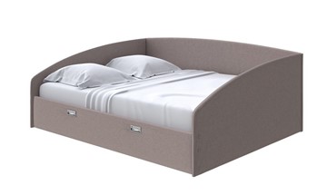 Кровать 2-спальная Bono 160х200, Велюр (Scandi Cotton 24 Капучино) в Вологде