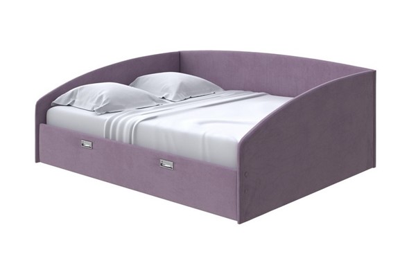 Кровать Bono 160х200, Велюр (Ultra Сливовый) в Вологде - изображение