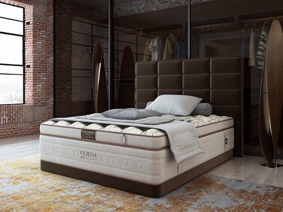Кровать в спальню Chocolate Compact/Basement 180х200, Микровелюр (Manhattan Лесной каштан) в Вологде - изображение