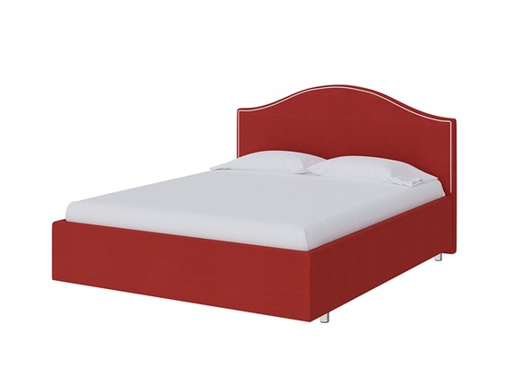 Кровать двуспальная Classic 200х200, Велюр (Forest 13 Красный) в Вологде - изображение