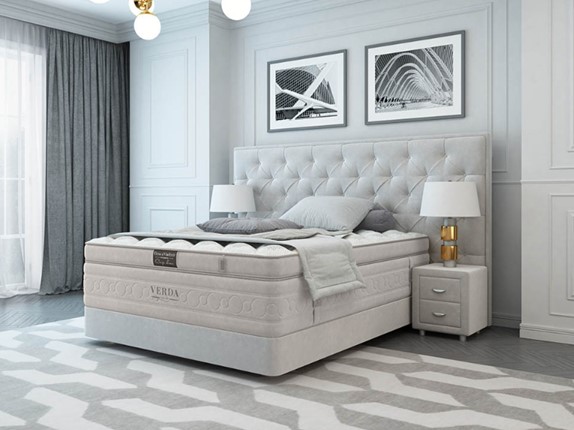 Кровать спальная Classic/Podium M 160х200, Флок (Велсофт Дымчатый) в Вологде - изображение