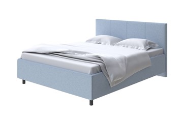 Двуспальная кровать Como (Veda) 3 140x200, Велюр (Scandi Cotton 21 Китайский Голубой) в Вологде