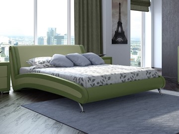 Кровать Corso-2 160х200, Экокожа (Олива и зеленое яблоко) в Вологде