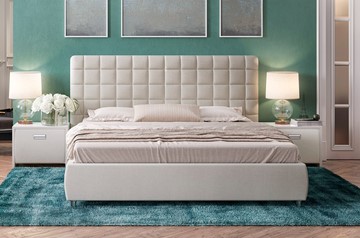 Двуспальная кровать Corso-3 160х200, Искусственная шерсть (Лама Лён) в Вологде - предосмотр