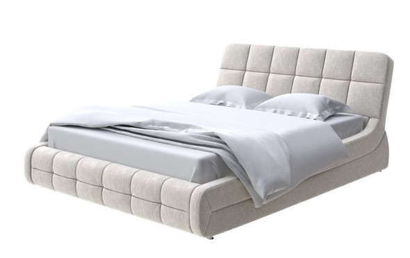Кровать в спальню Corso-6 140x200, Велюр (Gratta 1 Шампань) в Вологде - изображение