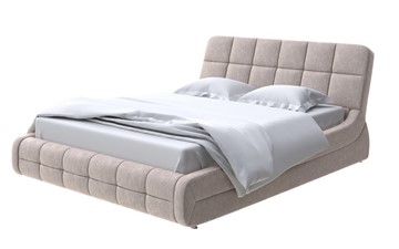 Двуспальная кровать Corso-6 140x200, Велюр (Gratta 2 Латте) в Вологде