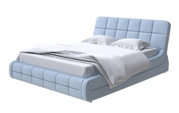 Кровать двуспальная Corso-6 140x200, Велюр (Scandi Cotton 21 Китайский Голубой) в Вологде