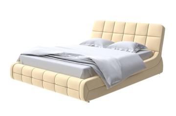 Кровать спальная Corso-6 200х200, Экокожа (Айвори) в Вологде