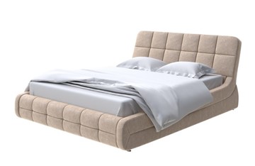 Спальная кровать Corso-6 200х200, Флок (Бентлей Какао) в Вологде